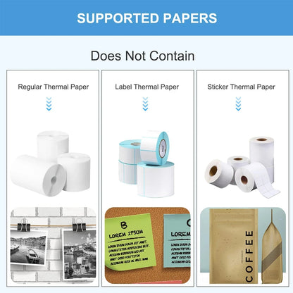 Mini Thermal Printer Simplicity Portable Printer Printing Study Notes Self-Adhesive Label Bluetooth App Multiple Fonts